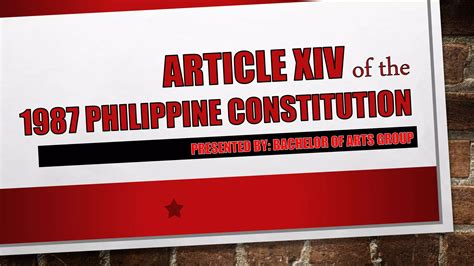 article 14 section 19 of 1987 philippine constitution|Article XIV of Philippine Constitution (1987) .